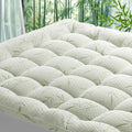 Extra Thick Mattress Topper, Bamboo Cooling Mattress Pad, Down Alternative Fill with 8-21" Deep Pocket