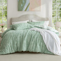 3Pcs Reversible Botanical Floral Comforter Set, Lightweight Soft Summer Bedding Set with 2 Pillow Shams, Bedroom Bedding Gift