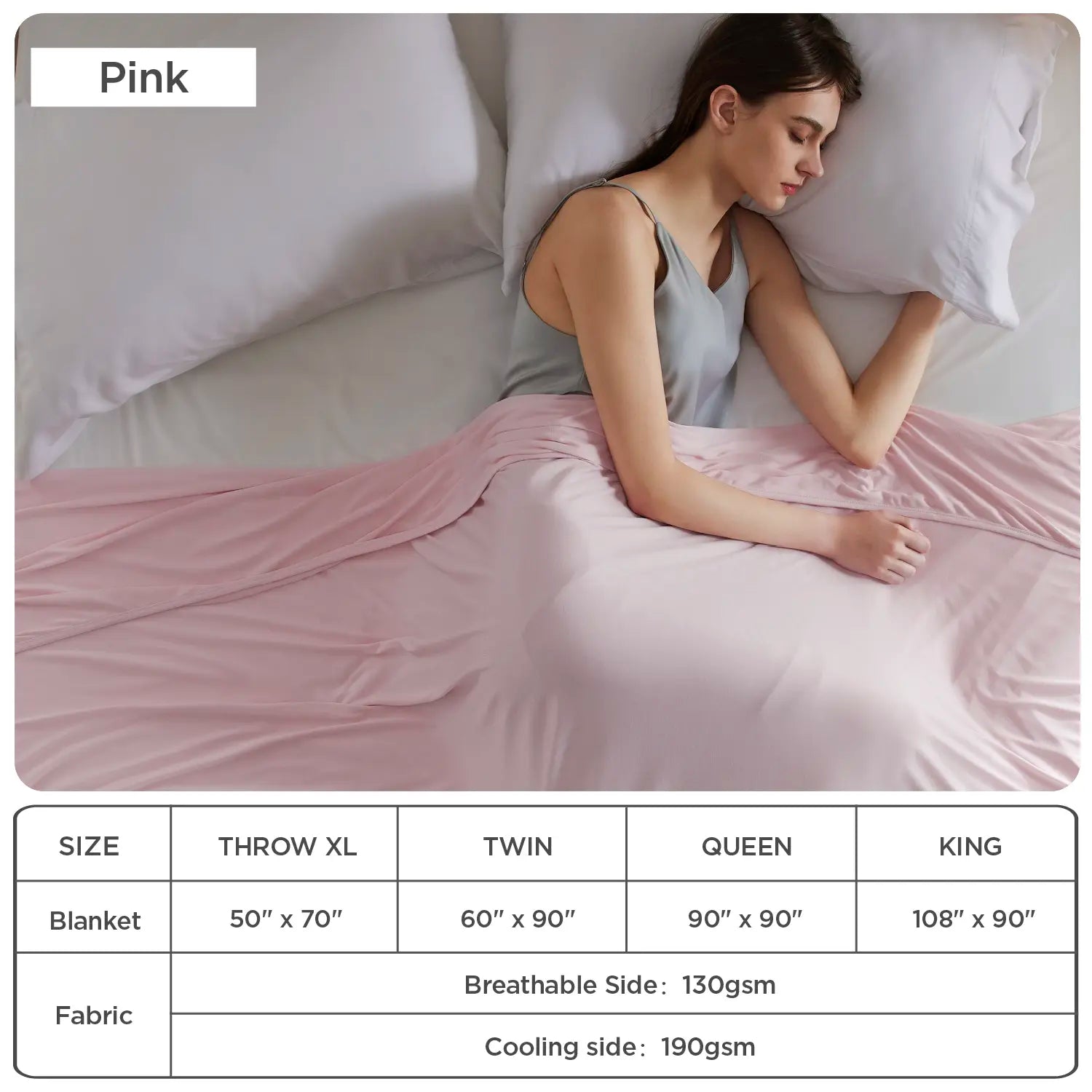 Cooling Blanket for Hot Sleepers- Lightweight Sheet,Breathable Oversized Reversible Design, Rayon Derived from Bamboo