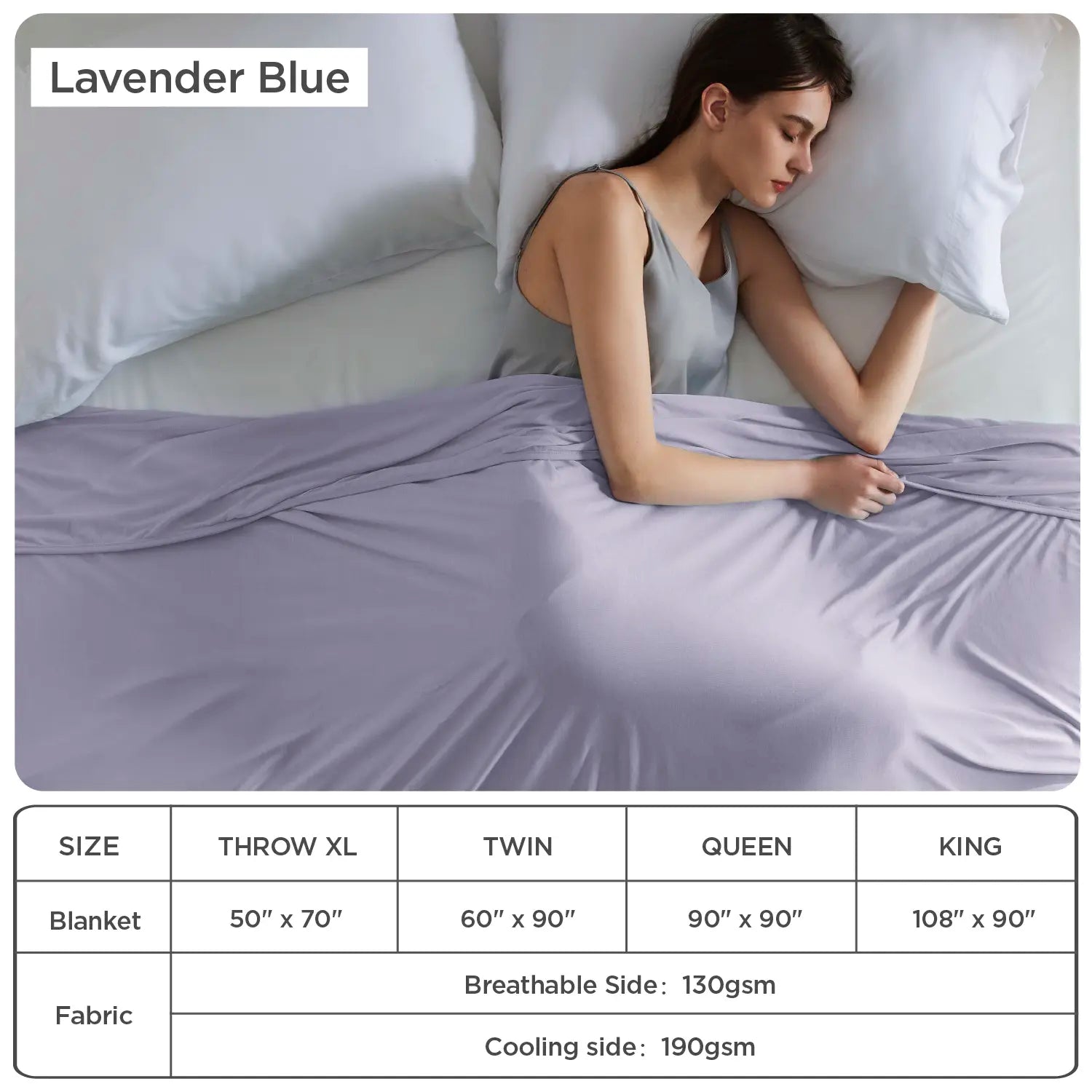 Cooling Blanket for Hot Sleepers- Lightweight Sheet,Breathable Oversized Reversible Design, Rayon Derived from Bamboo